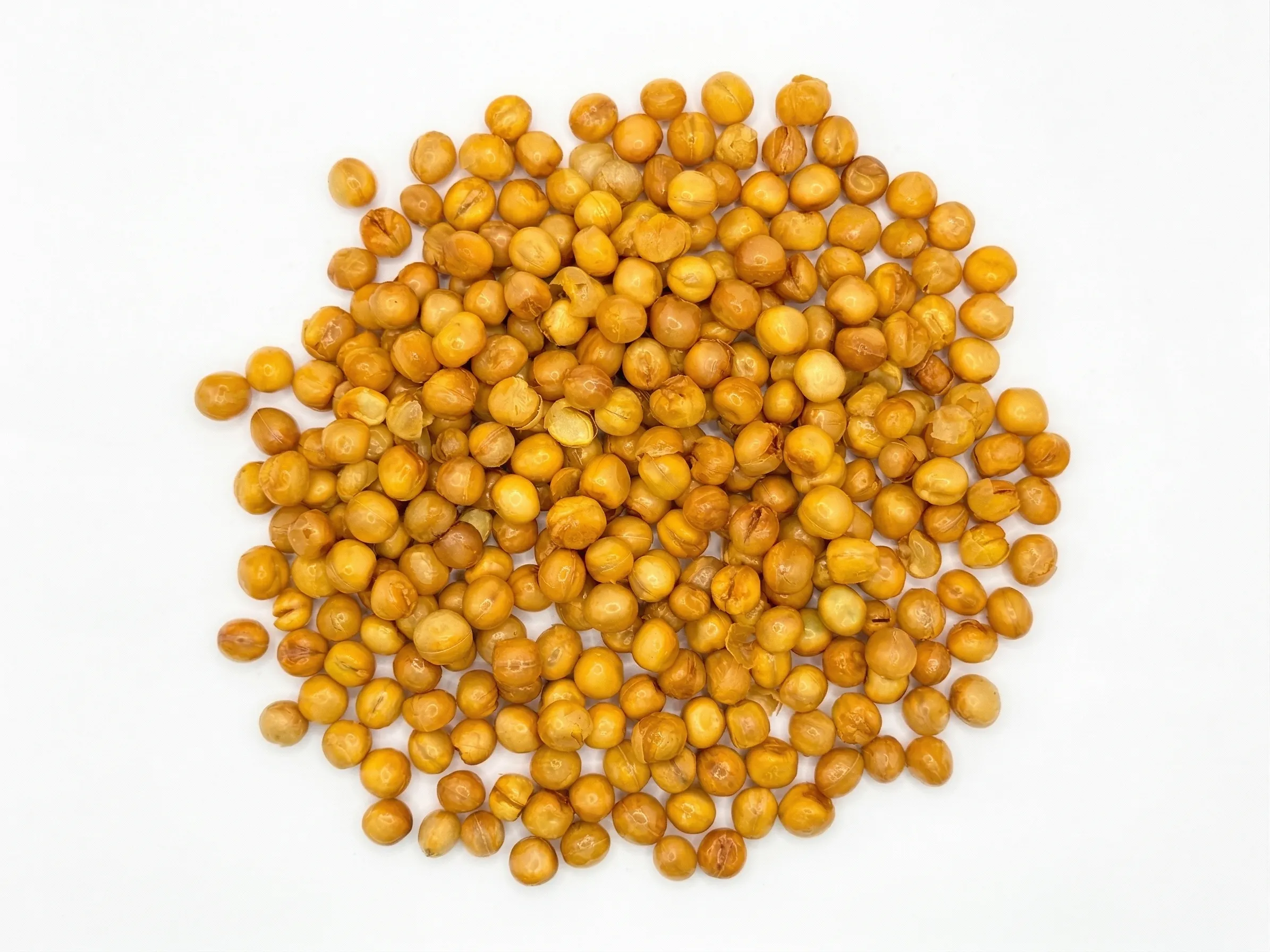 Plain roasted crispy yellow peas by BB Snacks — naturally golden, no coating, available in bulk